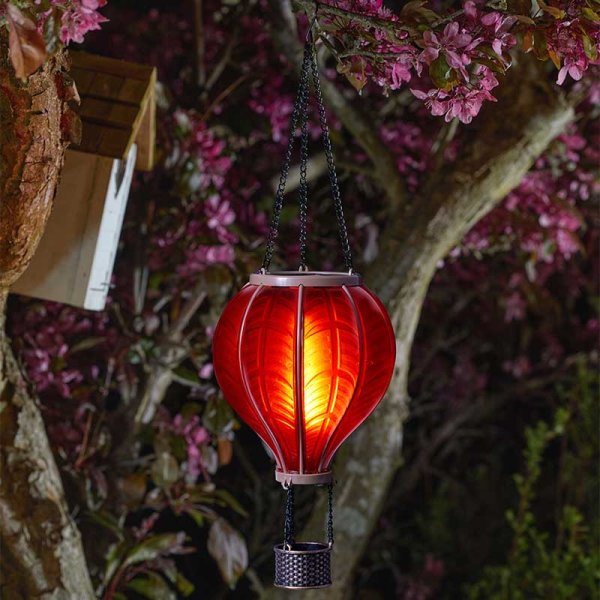 Fiesta Flaming Solar Balloon Hanging LED Ornament