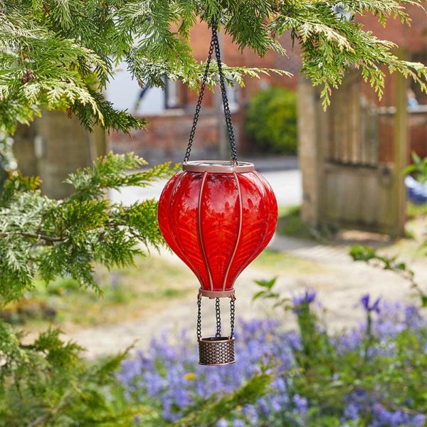 Fiesta Flaming Solar Balloon Hanging LED Ornament