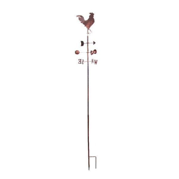 170 cm Classic Wind Metal Rooster Cockerel Weather Vane Bronze Effect Garden 5705000