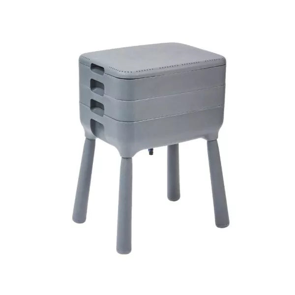 Compost Bin Garden Wormery 3 Tray Outdoor Food Waste Organic Recycling 6512019