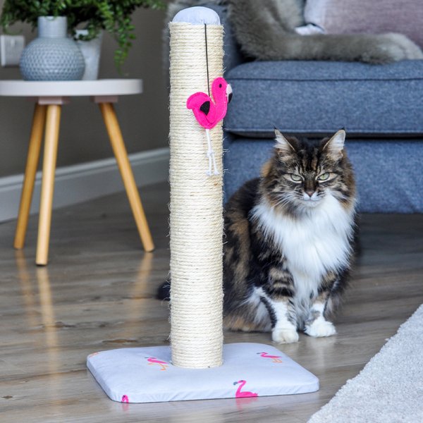 Cat Scratching Post Flamingo Pet Scratcher 52cm Kitten Activity Tower