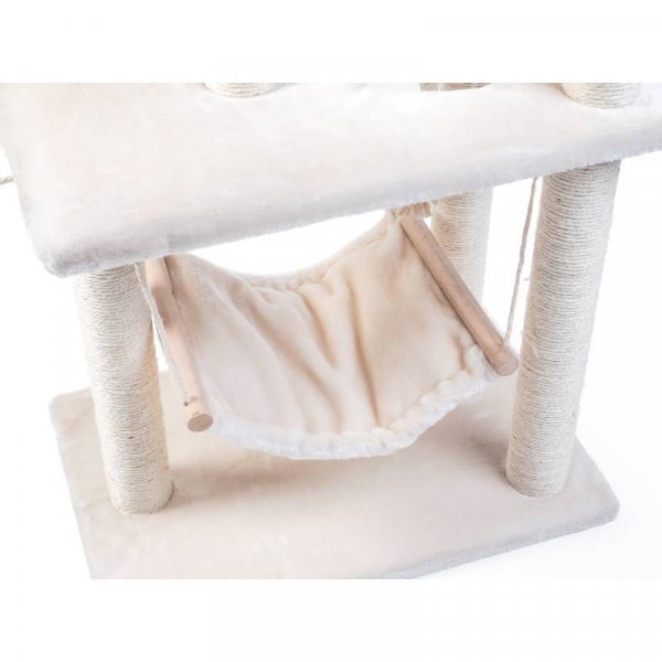 Large Cat Tree Tower 7 scratching posts hammock rope Toys Deluxe Cat Zone