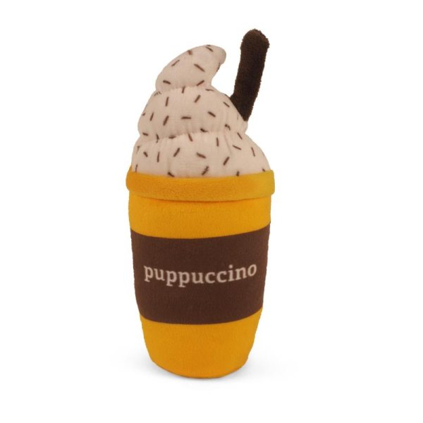 Puppuccino Dog Puppy Toy Squeaky Treat plush sensory play Novelty soft toy