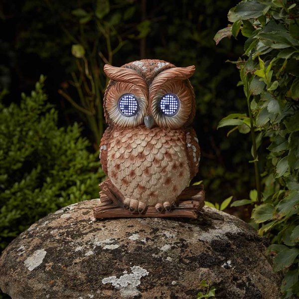 Blinkin' Owl Solar Powered LED Garden Decoration
