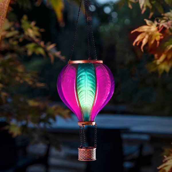 Aurora Flaming Balloon Outdoor Solar LED Flicker Flame Hanging Decoration