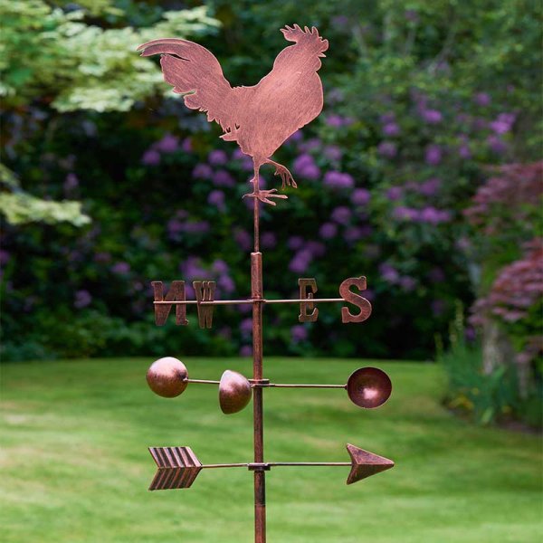 Metal Cockerel Wind Weathervane XL 213cm Crafted Garden Ornament Rooster 5705002