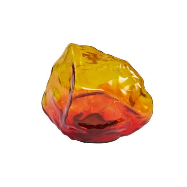 Solar Powered Glass Stone LED Set OF 2 Ornament SolStone Pink & Yellow