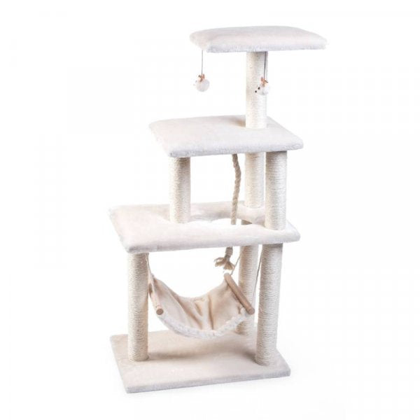 Large Cat Tree Tower 7 scratching posts hammock rope Toys Deluxe Cat Zone